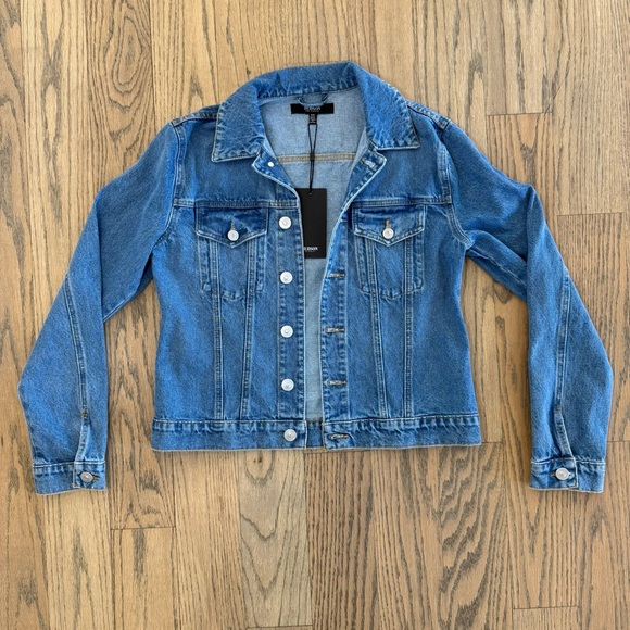 NWT Hudson Women’s Blue Trucker Denim Jacket Size Small/Medium - Picture 1 of 14